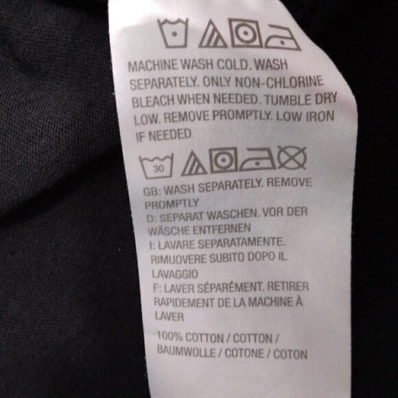 LOGO by Lori Goldstein | Black Cotton Tunic Top with Pleated Hem | Size S - Picture 5 of 5